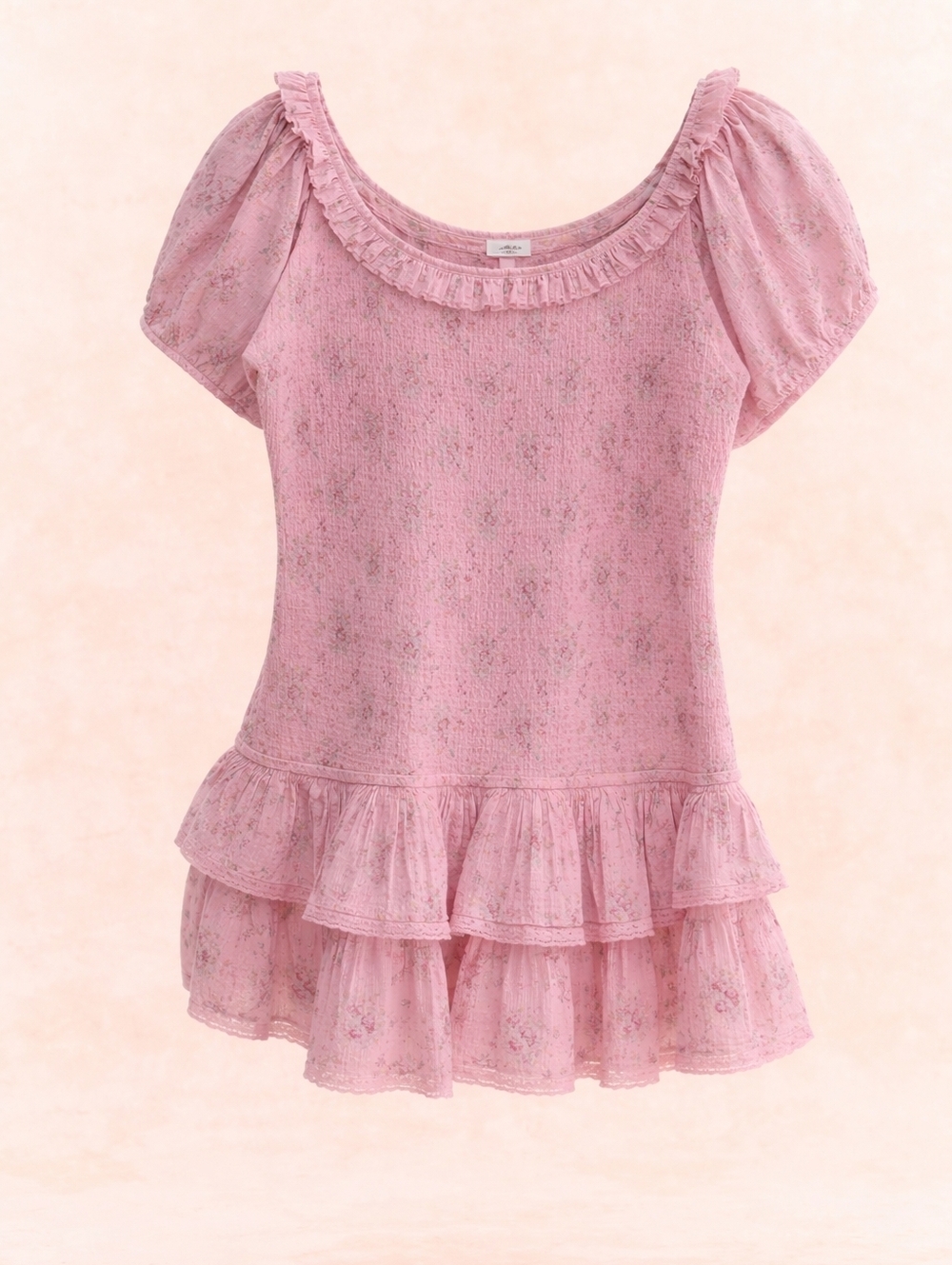 LoveShackFancy Violet Pink Floral Smocked Mini Dress – Size XXL